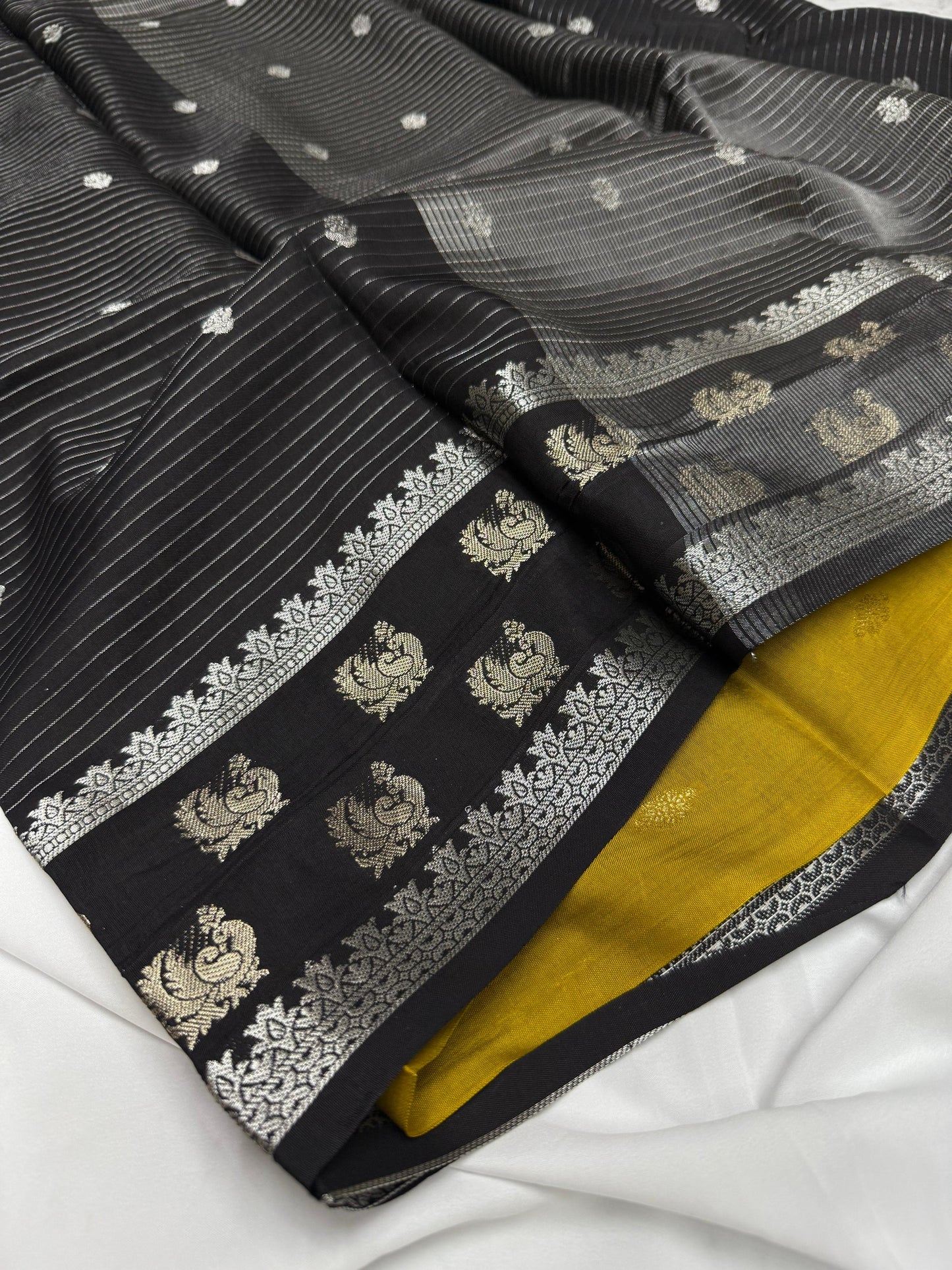 MORVIKA- (Black) Pure Mysore Viscose Saree