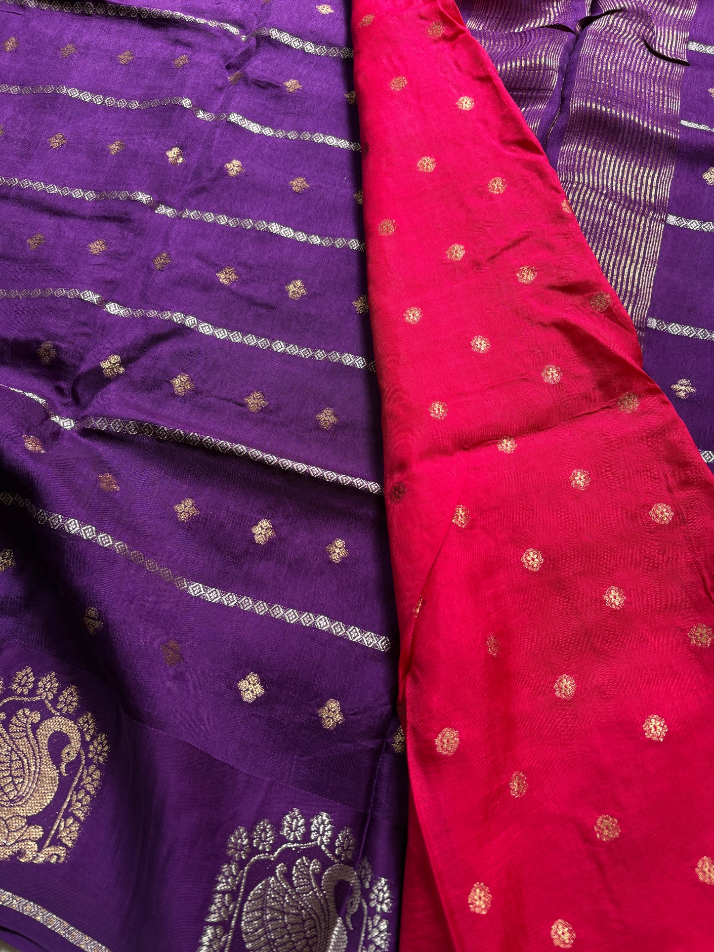HAMSIKA- (Purple) Pure Mysore Viscose Saree