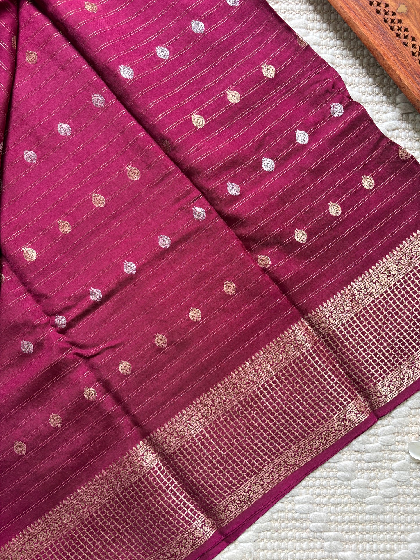 TANIRA (Maroon)- Pure Mysore Viscose Silk Saree