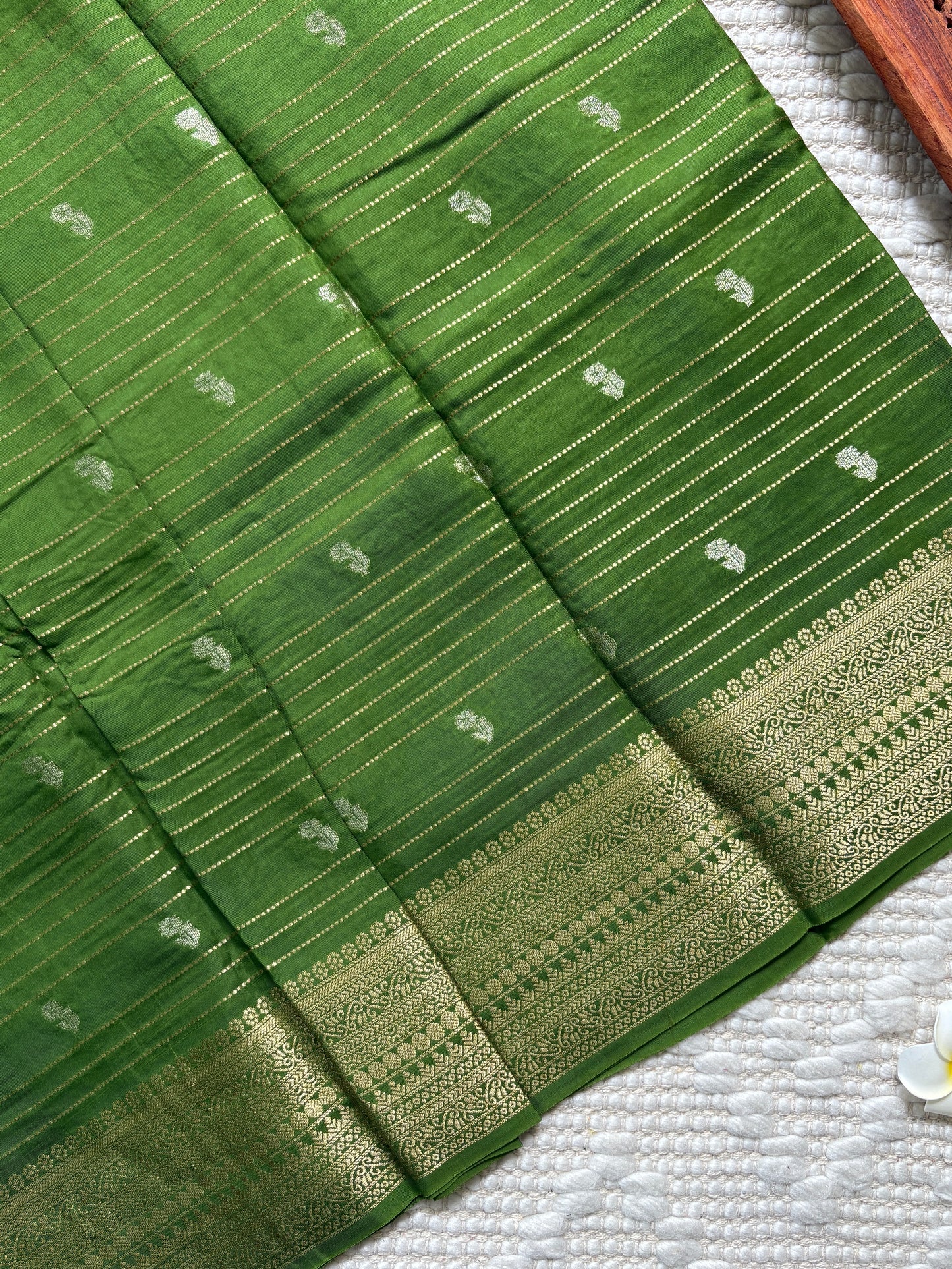 SHARINI (Green)- Pure Mysore Viscose Silk Saree