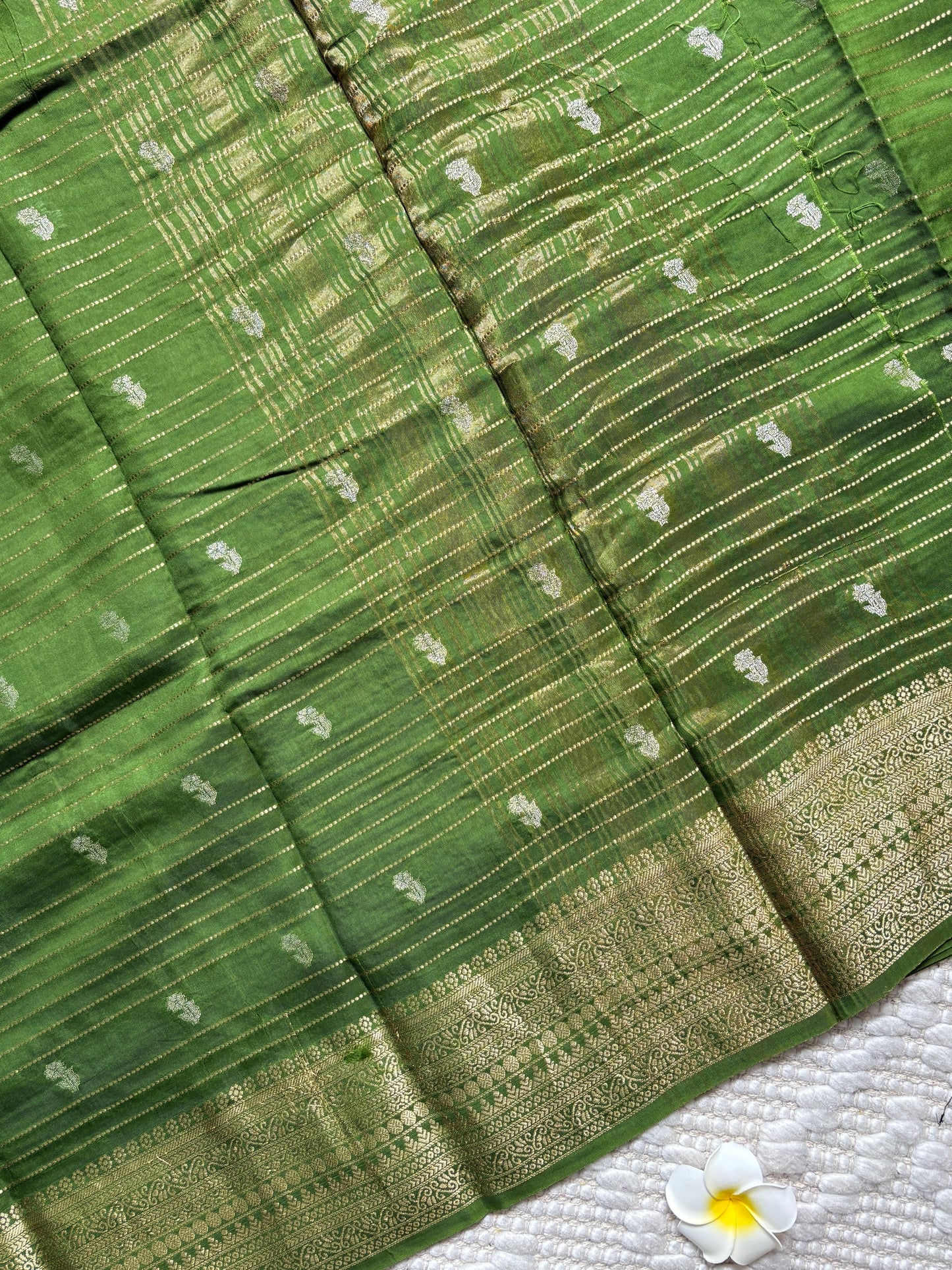 SHARINI (Green)- Pure Mysore Viscose Silk Saree
