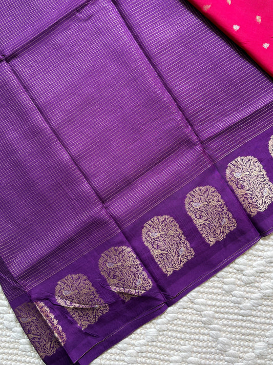 YAMIKA (Purple) - Pure Mysore Viscose Silk Saree