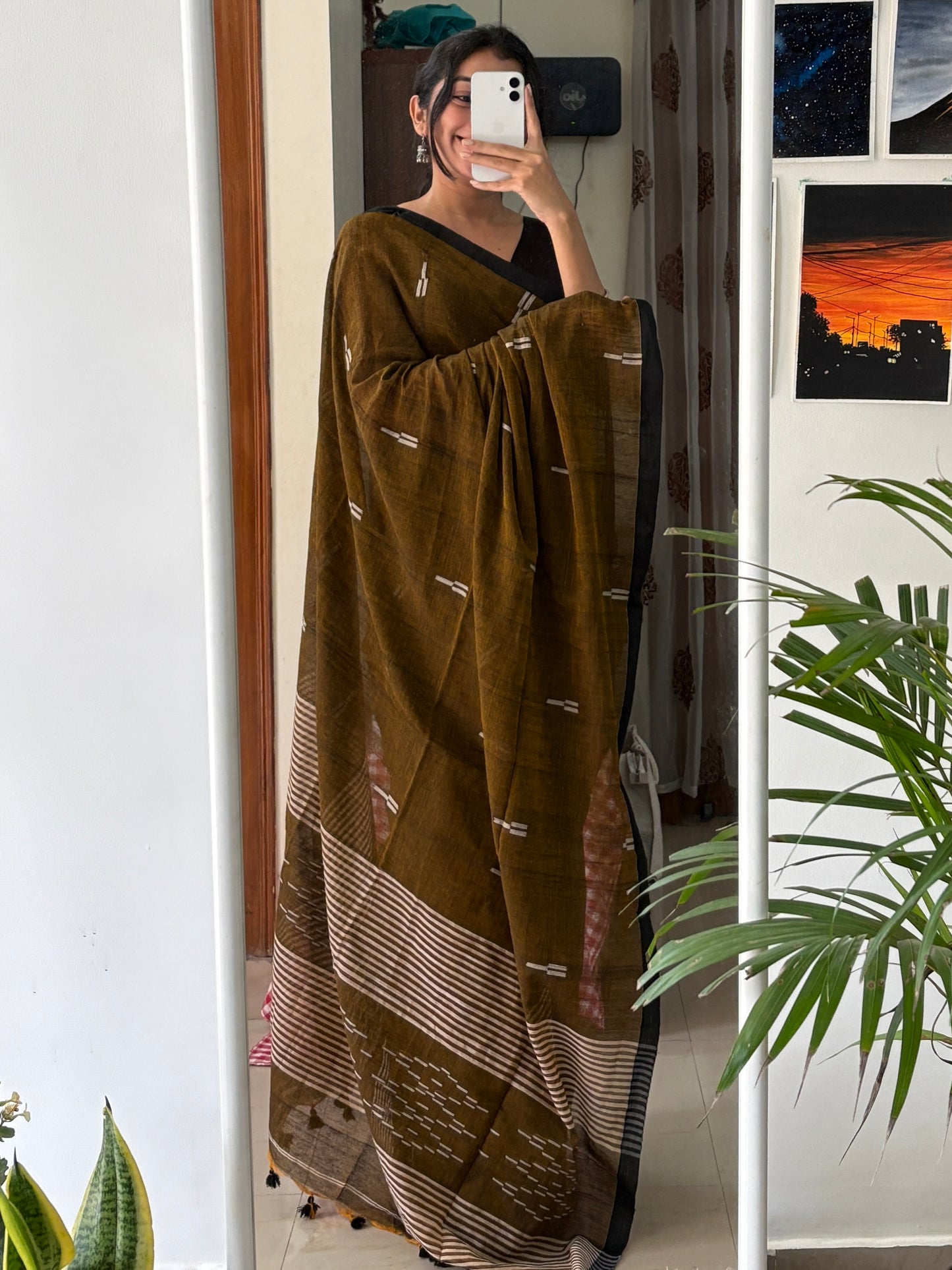 SHARVI - Pure Cotton Handwoven Soft Saree