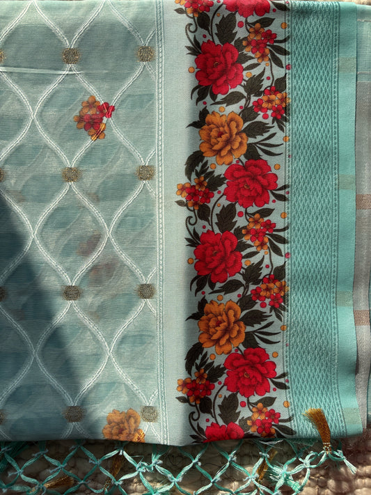 AAROHI (Blue)- Fancy Saree