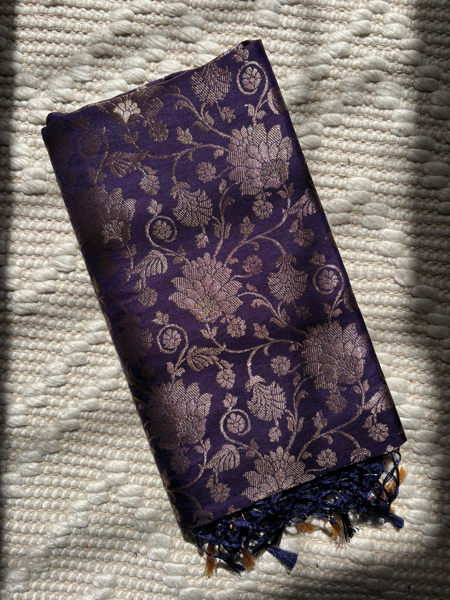 TANVI - Floral Raw Silk Saree