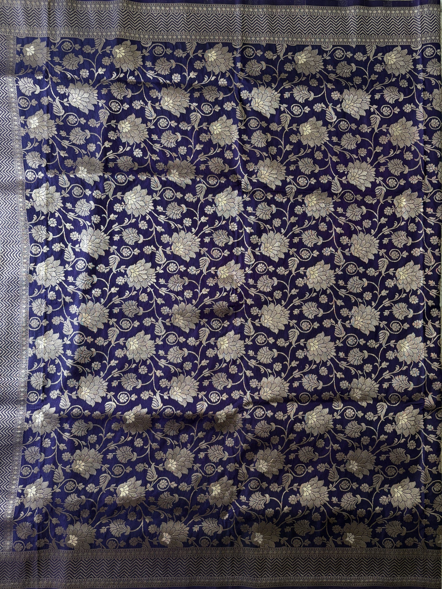 TANVI - Floral Raw Silk Saree