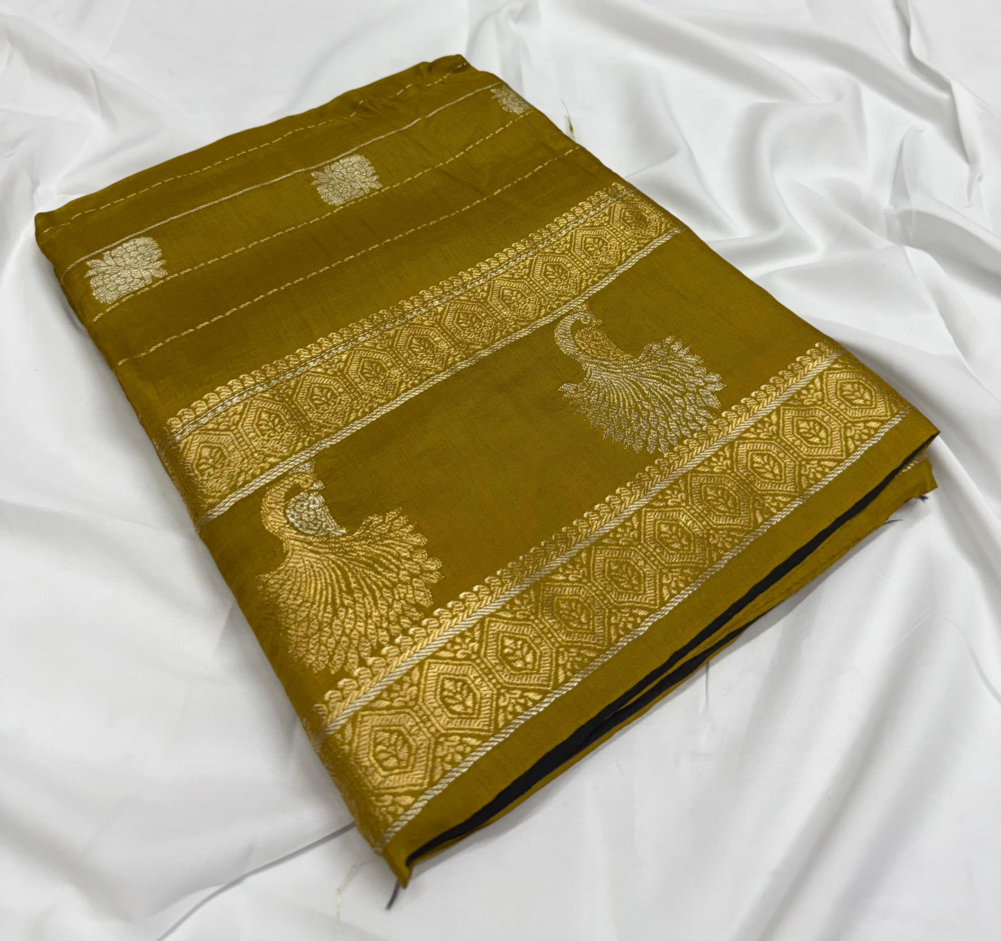 MAYURI - (Green) Pure Mysore Viscose Saree