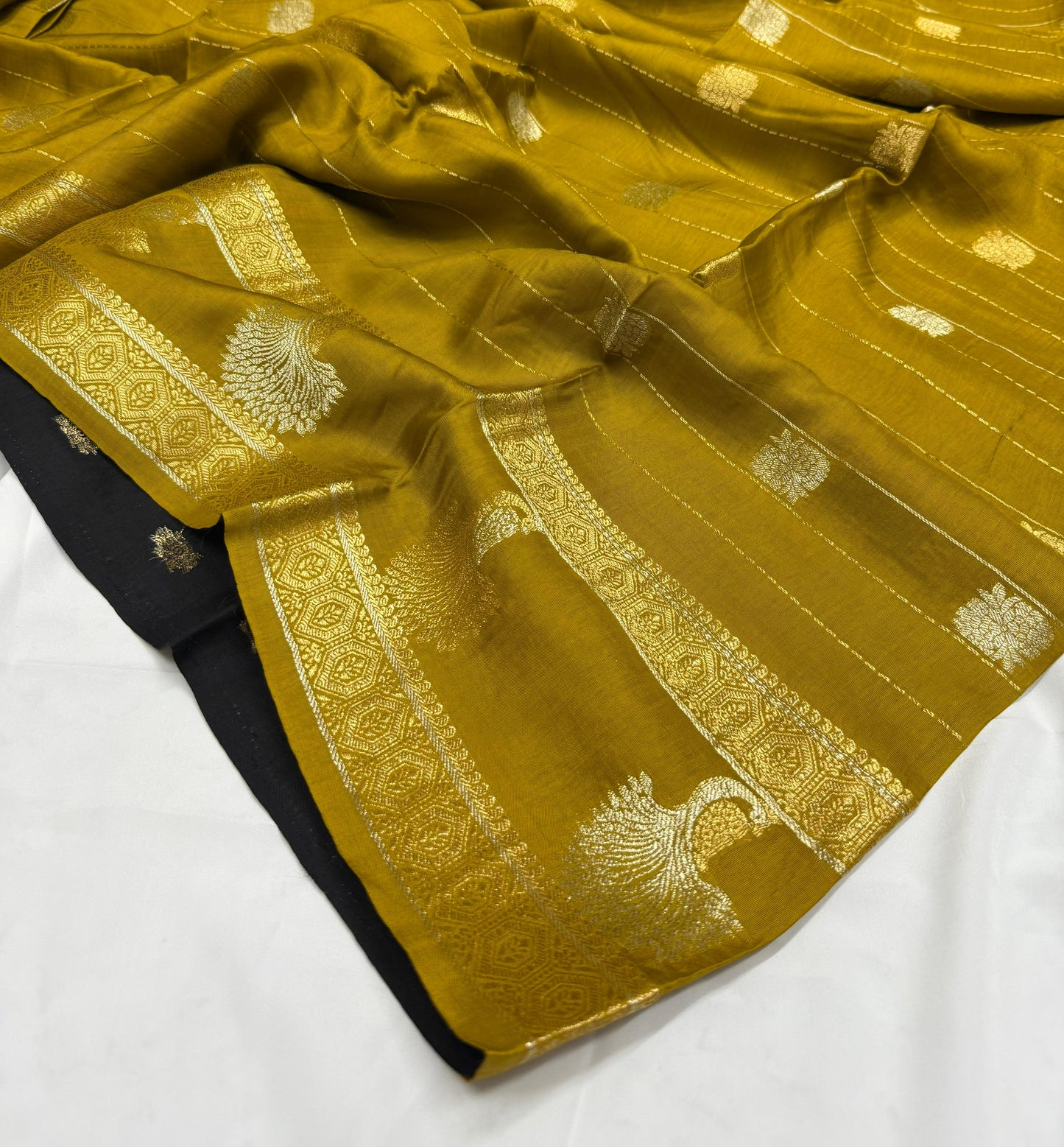 MAYURI - (Green) Pure Mysore Viscose Saree