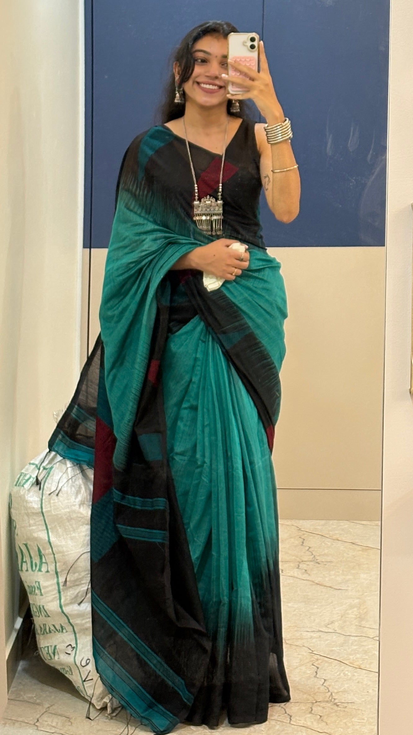 ISHANYA - Ikkat Cotton Silk Saree