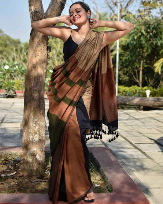 RHEA - Khadi Cotton Soft Saree