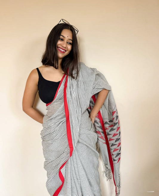 AMAIRA -  Pure Cotton Handwoven Saree