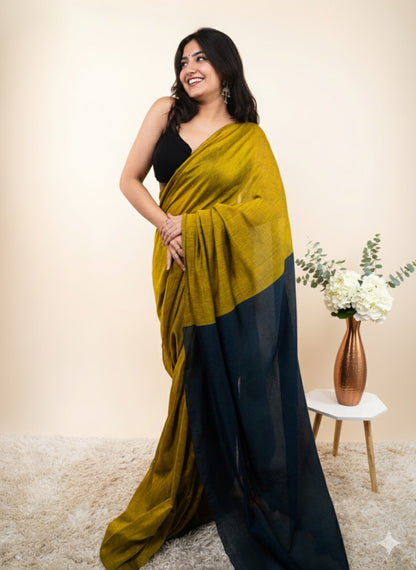 AYRA -  Soft Pure Cotton Saree (Y)