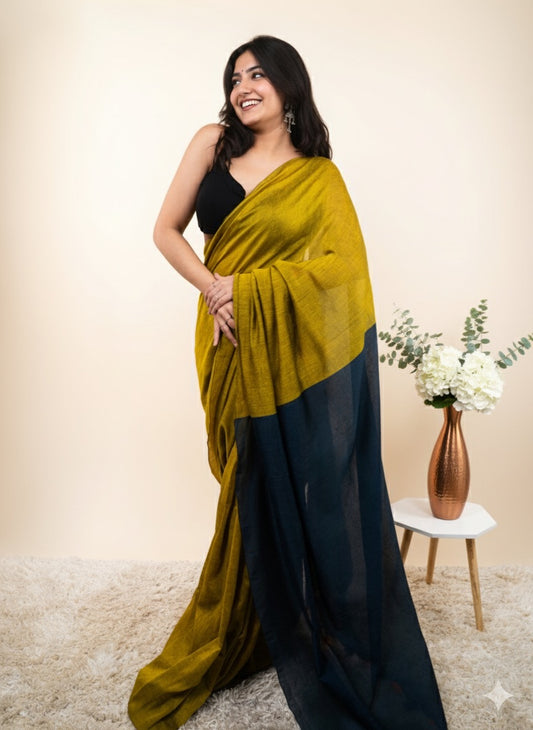 AYRA -  Soft Pure Cotton Saree (Y)