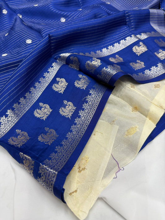 MORVIKA- (Blue) Pure Mysore Viscose Saree