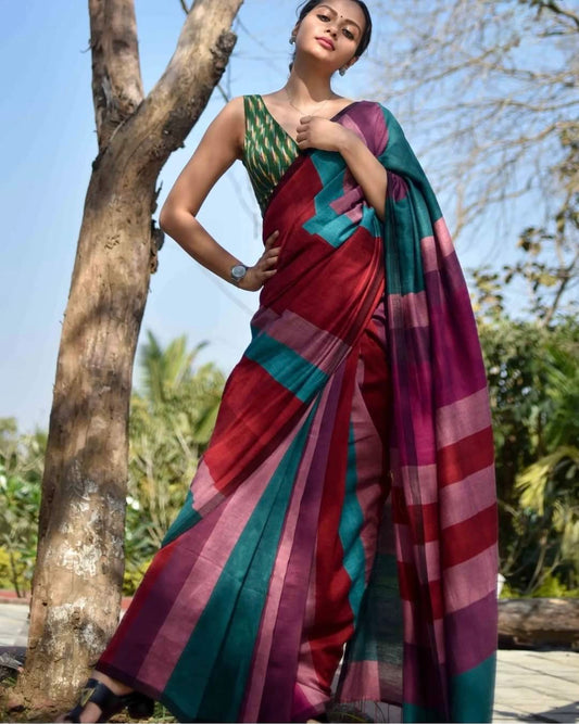 MYRA - Khadi Cotton Soft Saree