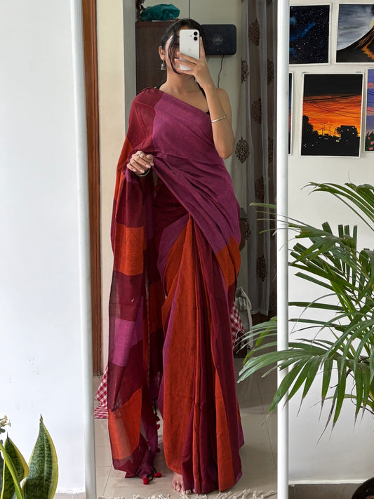 TIYA - Khadi Cotton Soft Saree