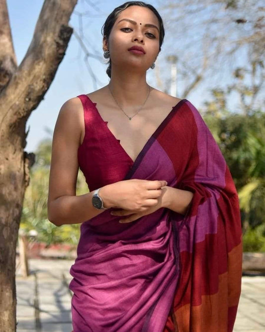 TIYA - Khadi Cotton Soft Saree
