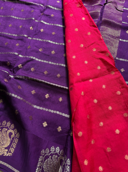 HAMSIKA- (Purple) Pure Mysore Viscose Saree