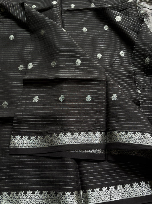 MORVIKA- (Black) Pure Mysore Viscose Saree