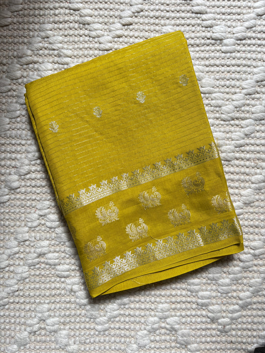 MORVIKA- (Yellow) Pure Mysore Viscose Saree