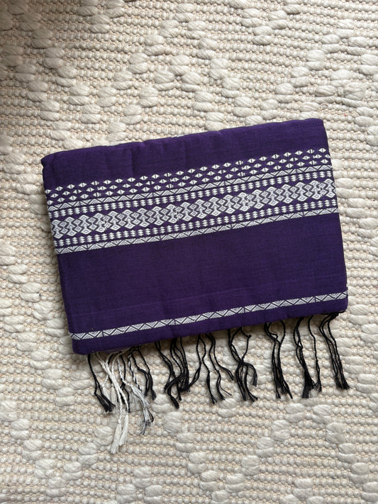 GAYATRI - (Purple) Pure Cotton Stripes Soft Saree