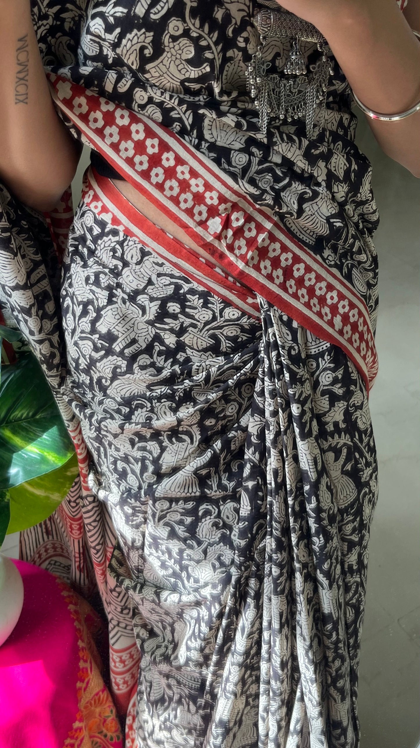 AARTI - Hand Block Print Mulmul Cotton Saree