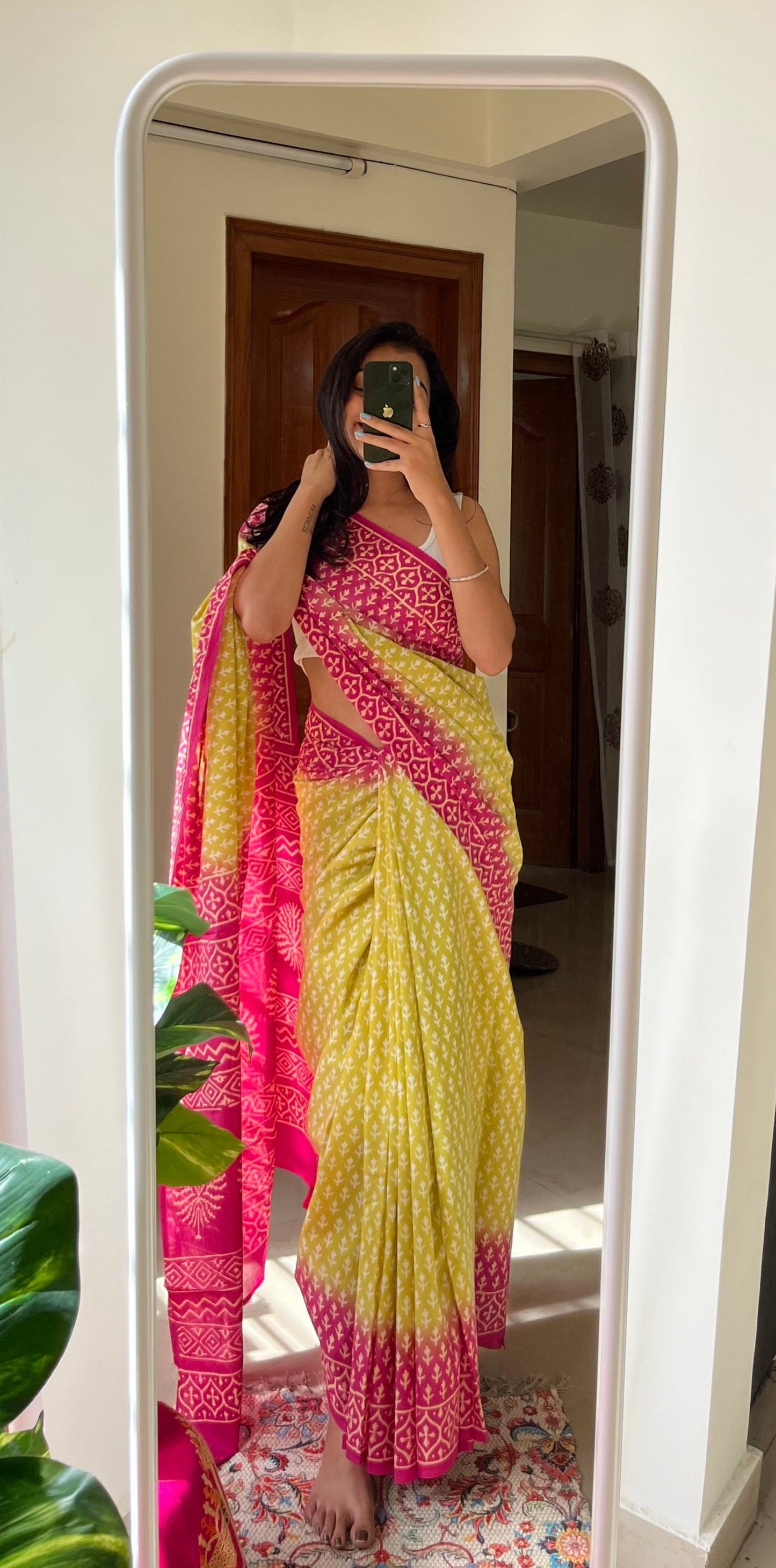 SITA - Hand Block Print Mulmul Cotton Saree