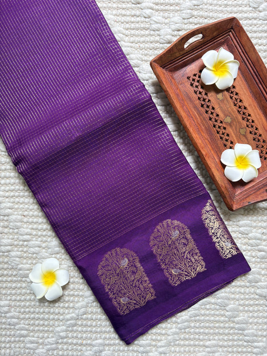 YAMIKA (Purple) - Pure Mysore Viscose Silk Saree