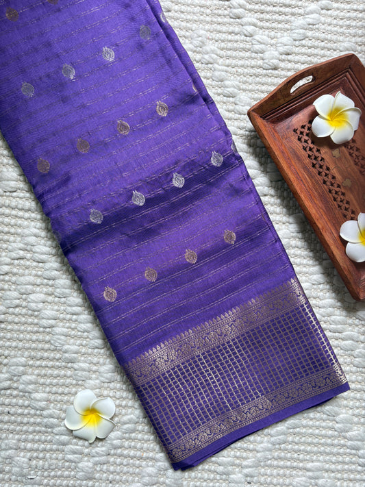 TANIRA (Purple)- Pure Mysore Viscose Silk Saree