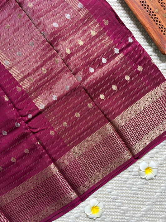TANIRA (Maroon)- Pure Mysore Viscose Silk Saree