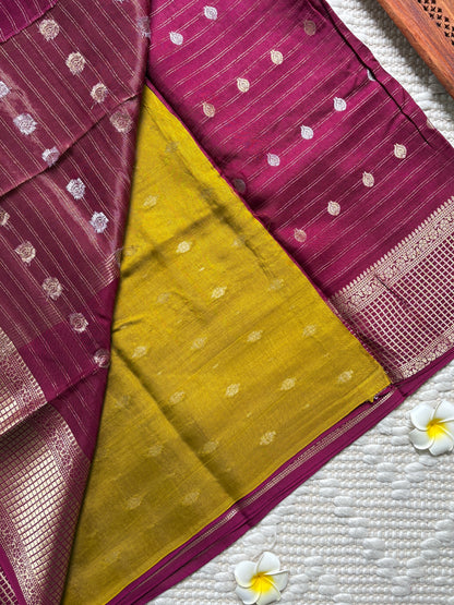 TANIRA (Maroon)- Pure Mysore Viscose Silk Saree