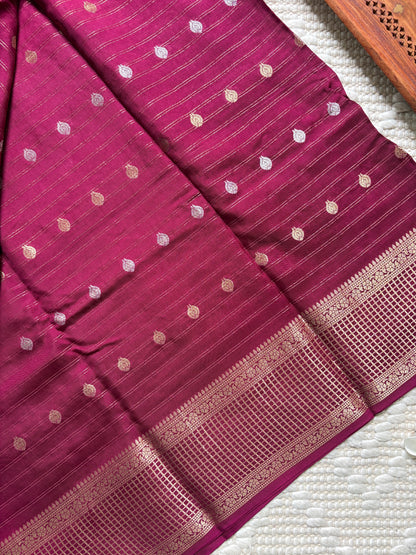 TANIRA (Maroon)- Pure Mysore Viscose Silk Saree