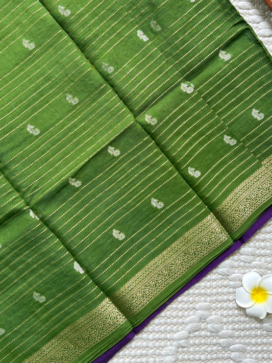 SHARINI (Green)- Pure Mysore Viscose Silk Saree