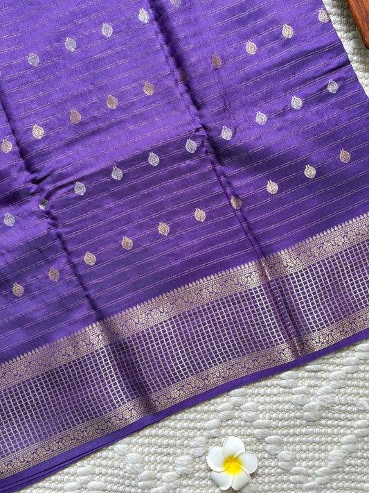 TANIRA (Purple)- Pure Mysore Viscose Silk Saree