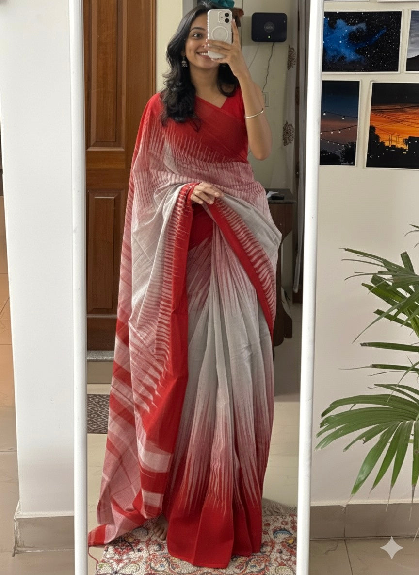 ISHARA - Ikkat Cotton Silk Saree