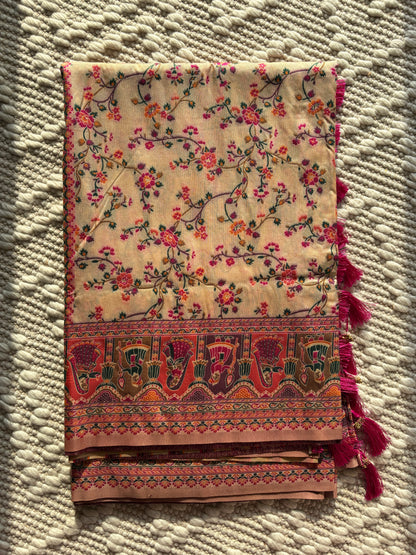DEVANSHI - Pure Hand Weaving Kalamkari Saree