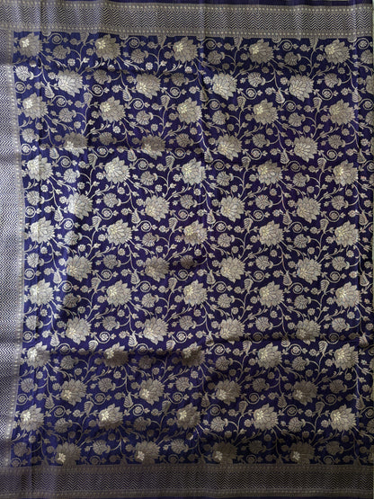 TANVI - Floral Raw Silk Saree