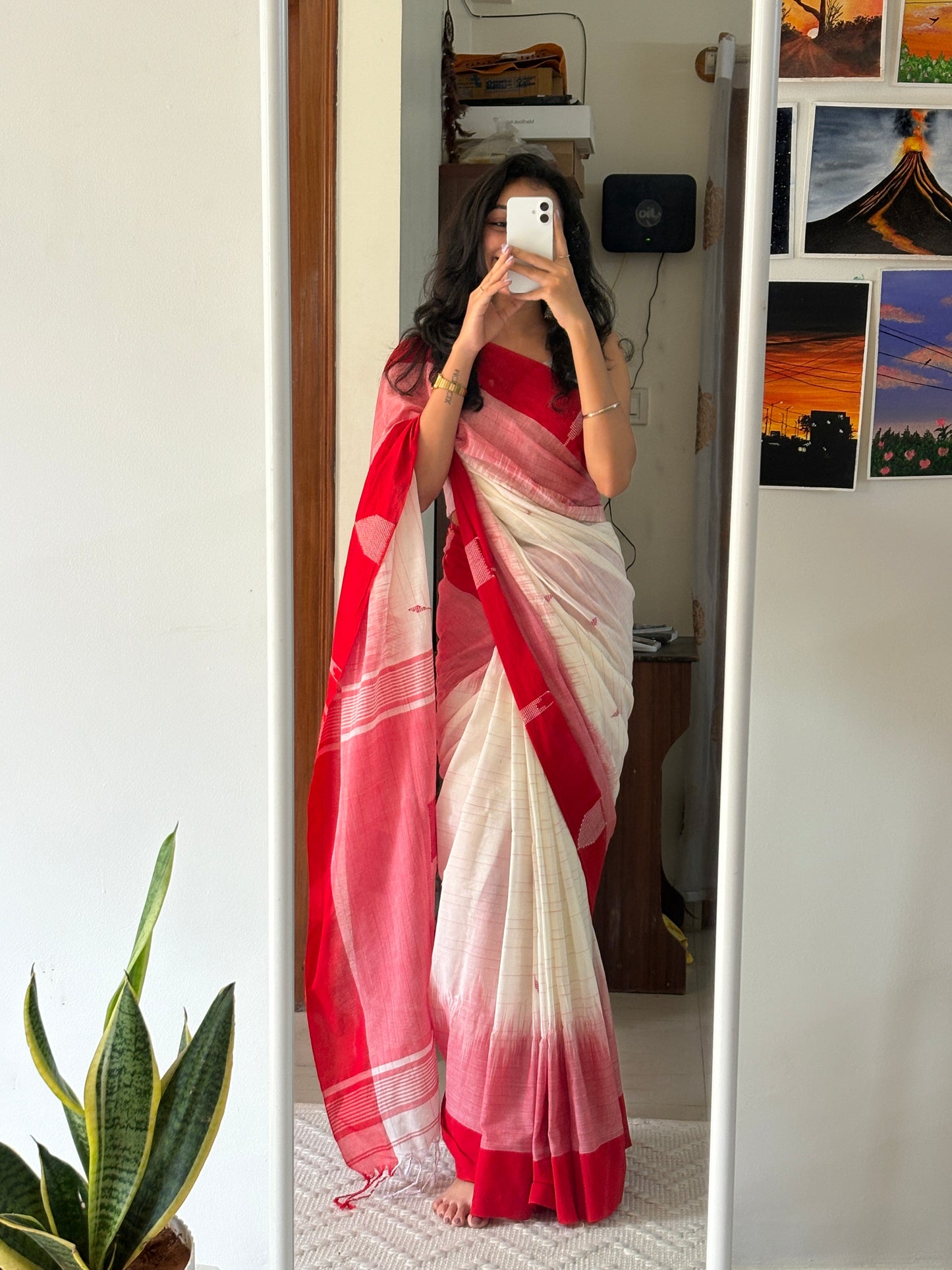 RAJSI- Pure Mul Cotton Ikkat Soft Saree