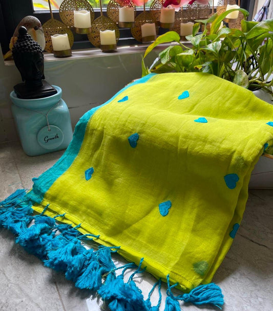 LAHARI -(Green) Pure Mul Cotton Soft Saree