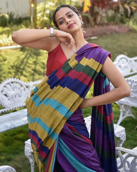 VANYA - Khadi Cotton Soft Saree