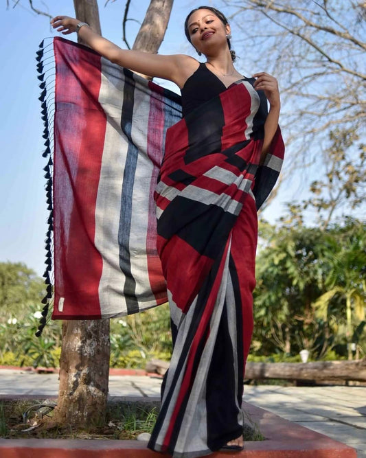 AAVYA - Khadi Cotton Soft Saree