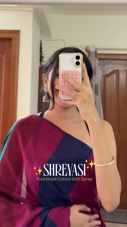 SHREYASI- Khadi Cotton Soft Saree