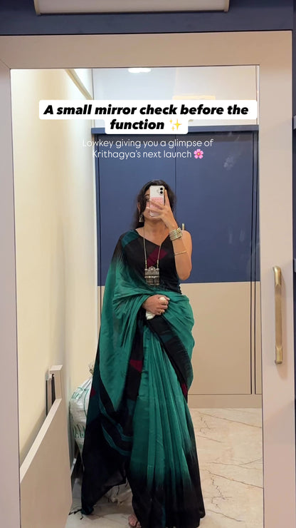 ISHANYA - Ikkat Cotton Silk Saree